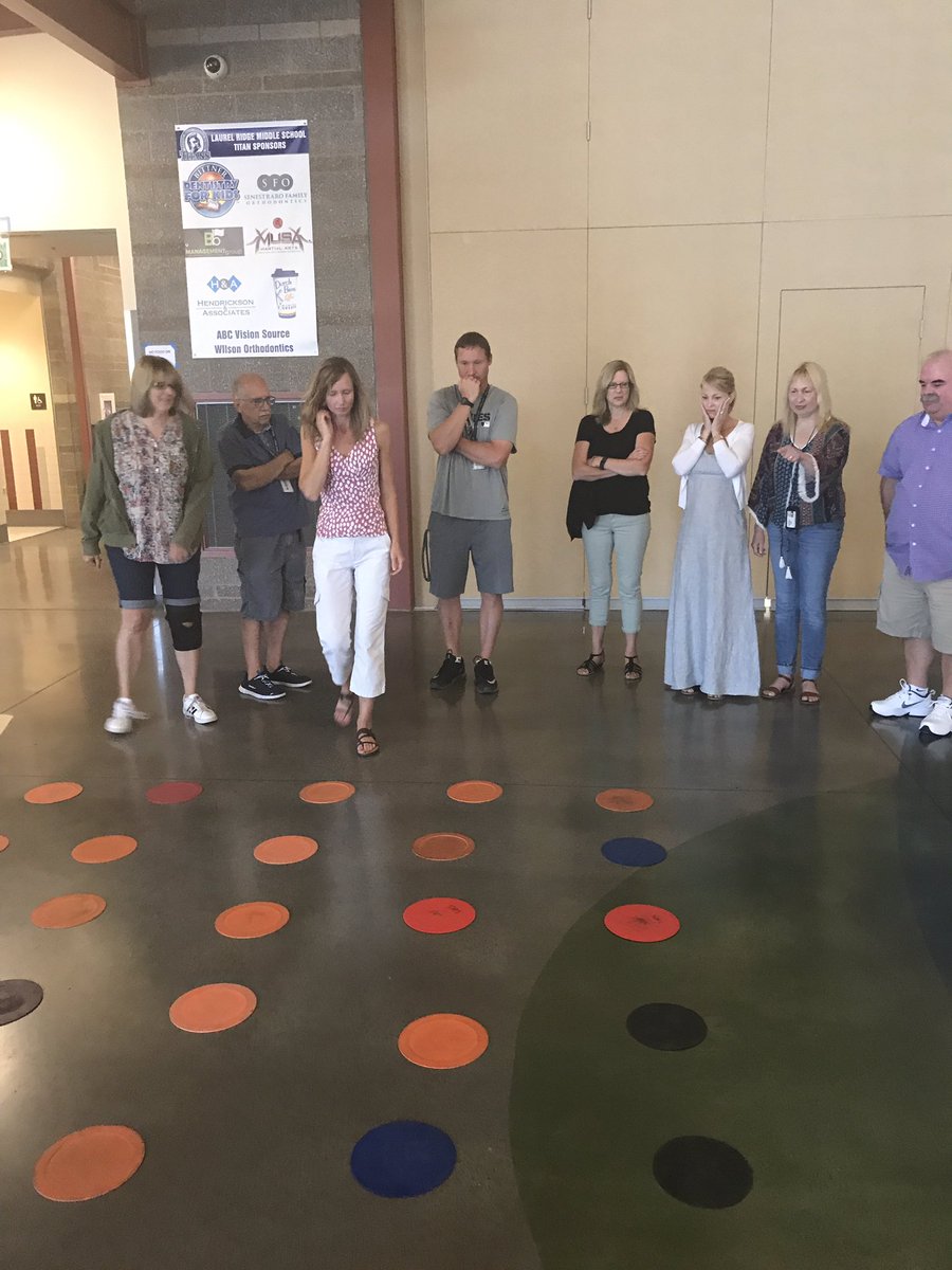 LaurelRidgeMS's tweet image. First Day with Staff! LRMS family team building. #firstdayof2017 #LRMSstaff