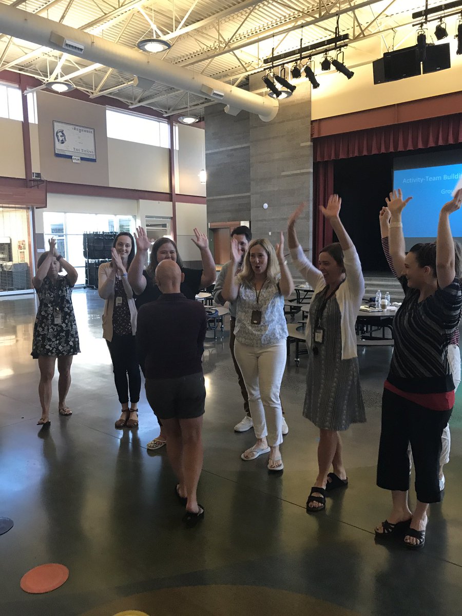 LaurelRidgeMS's tweet image. First Day with Staff! LRMS family team building. #firstdayof2017 #LRMSstaff
