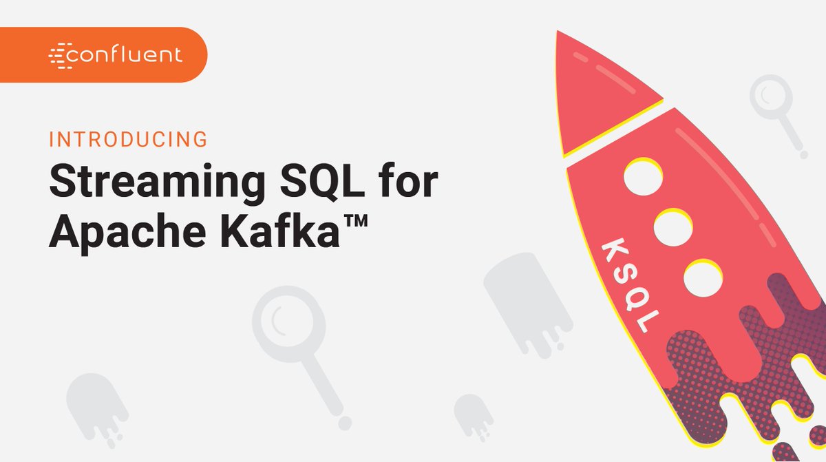 confluentinc's tweet photo. This just in! @confluentinc releases #KSQL, the streaming SQL for @apachekafka. @nehanarkhede offers an overview. https://t.co/KKR3oycHmK https://t.co/pJVXqOEqJe