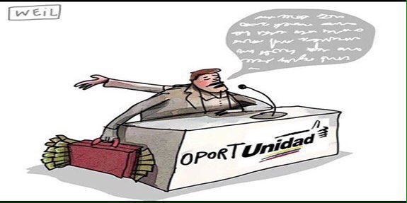 jcsosazpurua's tweet photo. La MUD es una empresa de negocios electorales en tiranía. Con su producto "Unidad" chantajea, acusando de "divisionista" a sus estafados. https://t.co/6bLCJ98Y2E