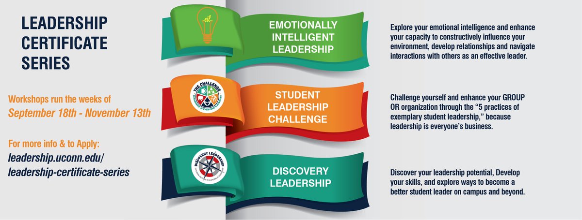 Want to Enhance Your Leadership Skills?

Apply for the Leadership Certificate Series! 

Apply at: leadership.uconn.edu/leadership-cer…