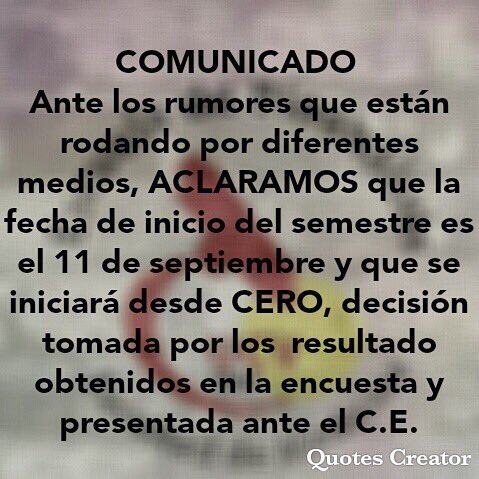 bioanalisisucv's tweet photo. *ATENCION*
ACLARATORIA: Debido a ciertos rumores, el CEBIO aclara: El Inicio de clases es el 11 de Septiembre y se iniciará desde CERO. RT https://t.co/RZe0Cz1ctg
