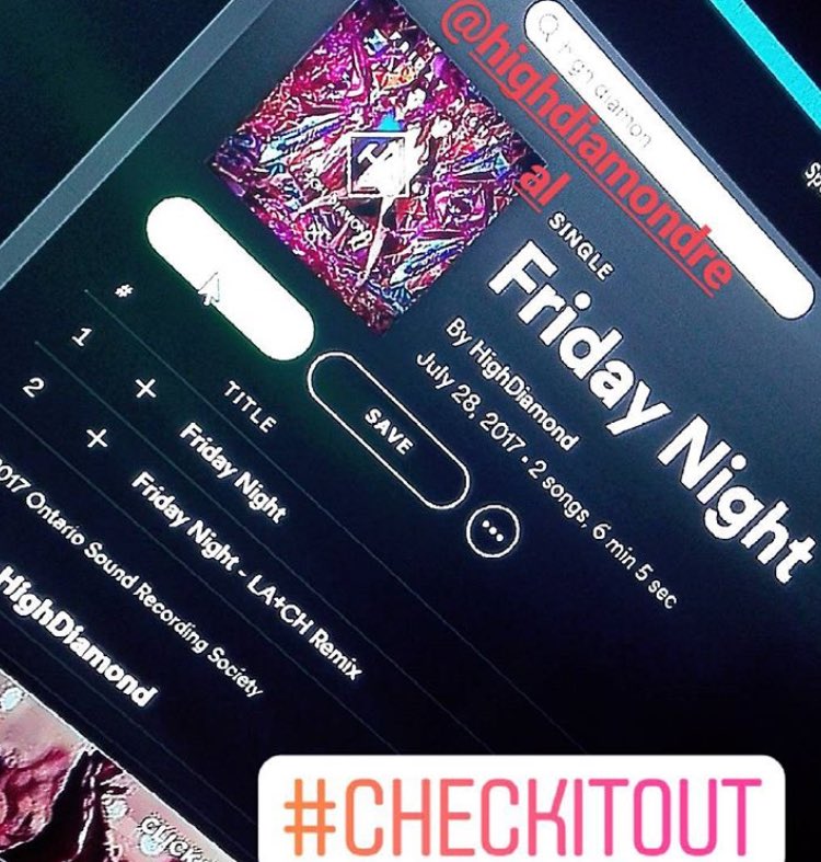 HighDiamondReal's tweet photo. 🎧 FRIDAY NIGHT by HIGH DIAMOND is now available to stream/download on @Spotify @iTunes &amp; @AppleMusic #HDFRIDAYNIGHT #PARTYANTHEM https://t.co/3MBGYgpy74