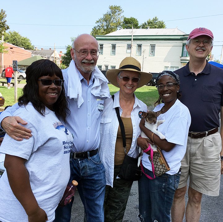 Great to be @ the <a href="/hudsonpromiseny/">GHPN</a> Block Party and see the kids having so much fun. Around my neck is their T shirt which I'll wear proudly!