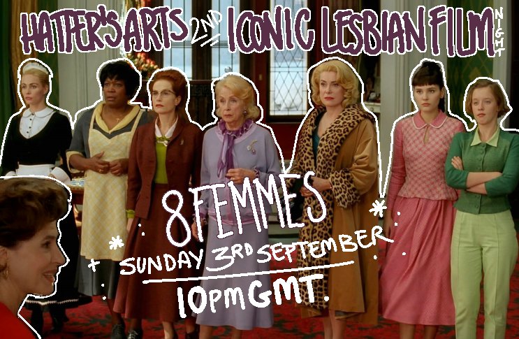 hattersarts's tweet image. NEXT LESBIAN FILM NIGHT IS NEXT WEEK !! SUNDAY THE THIRD OF SEPTEMBER ! 10PM GMT !
we also have a discord ! discord.gg/ppW4Ex5