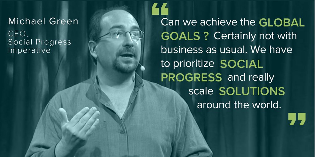 socprogress's tweet photo. "To achieve the #SDGs by 2030, we can't just do business as usual." #SocialProgress #MichaelsMondays https://t.co/vvpXwncYq9