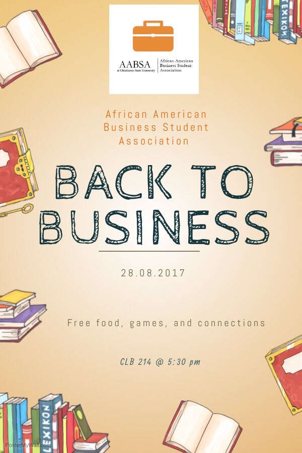 OSUAABSA's tweet photo. Join us today @ 5:30 for AABSA’s first General body meeting. #okstate https://t.co/7cTyoXaxPU