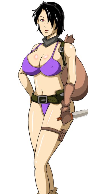 #みんなアイコンのキャラ紹介しようぜ 
女盗賊「エルダ」
誰か描いちょくれ 