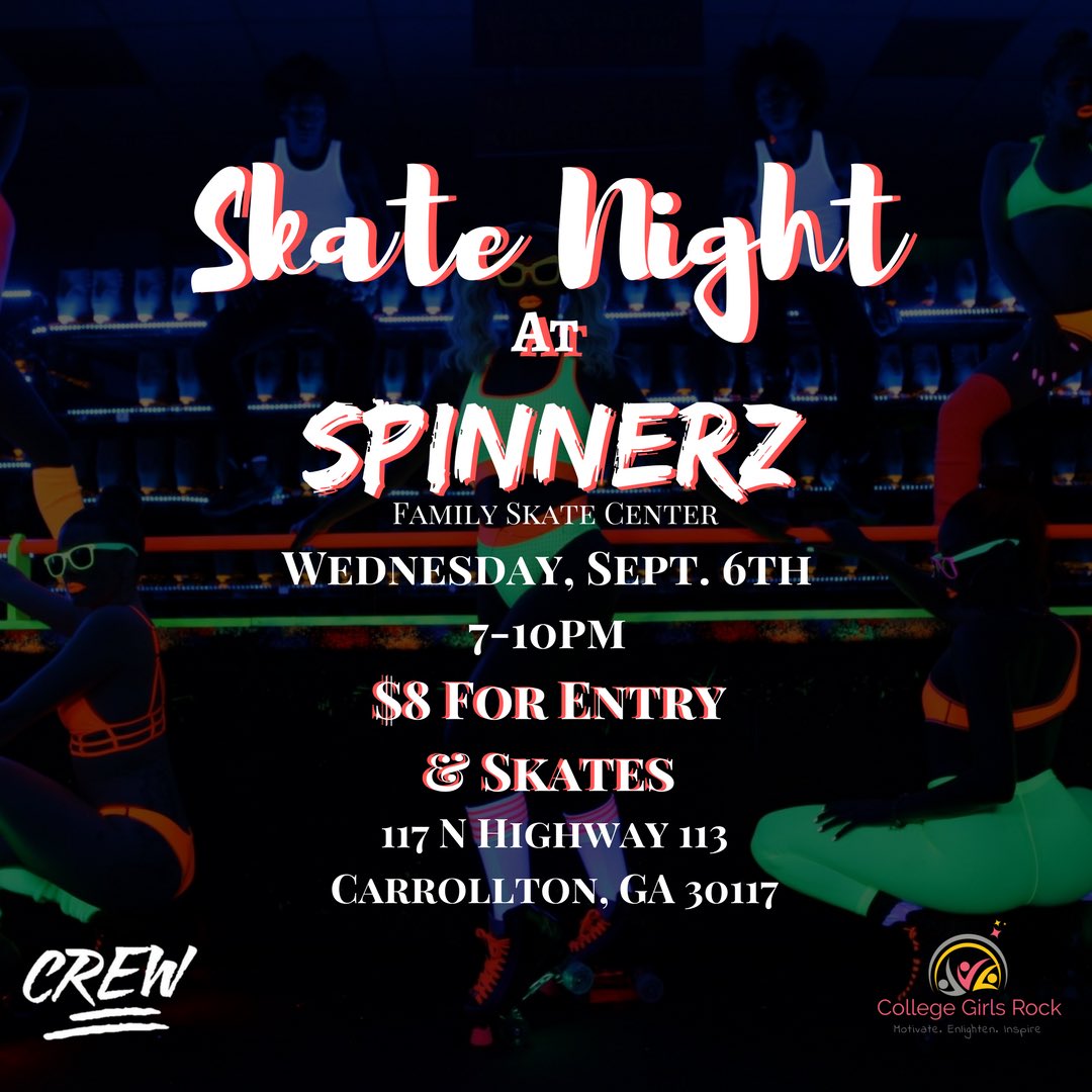 yothatslia's tweet photo. Finally something fun to do😭🙌🏽 
Pull up &amp; come skate with us 🤘🏽 #UWG #UWG18 #UWG19 #UWG20 #UWG21 #SkateNightAtSPINNERZ #LadyCREW https://t.co/PkUWGVKHAd