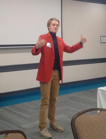 rotary7080's tweet photo. #RotaryExchange student, Eric Tremblay , shared his experiences in Finland. https://t.co/ZNZmmyRXnL