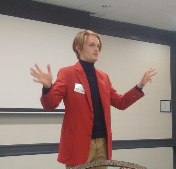 rotary7080's tweet photo. #RotaryExchange student, Eric Tremblay , shared his experiences in Finland. https://t.co/ZNZmmyRXnL