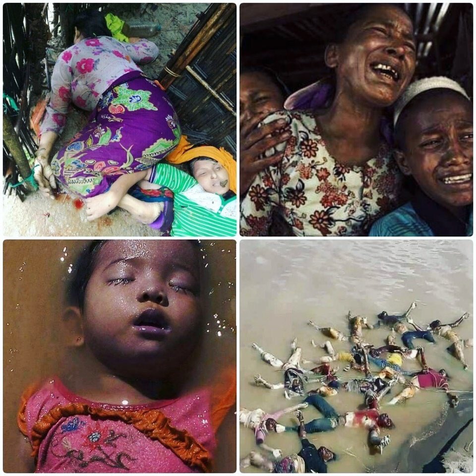 Myanmar askerleri tarafından #Arakan Müslümanları acımasızca öldürülüyor. Katliamı maalesef bütün dünya sadece seyrediyor...