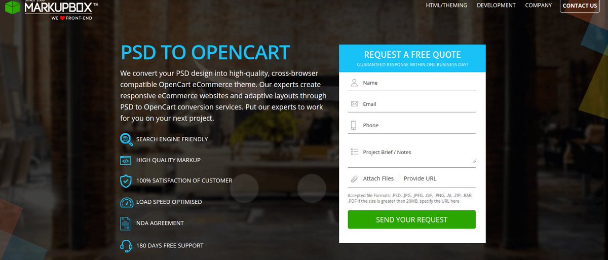 We convert your PSD design into high-quality, cross-browser compatible OpenCart #eCommerce theme. Quote: markupbox.com/psd-to-opencar…