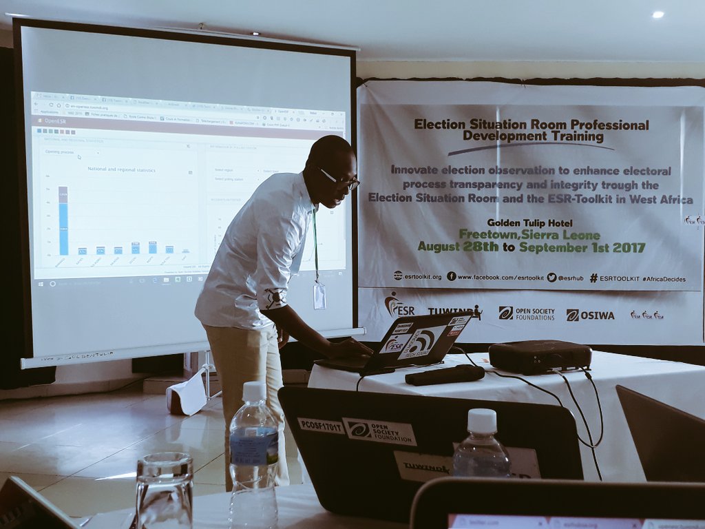 ESRHubSA's tweet photo. @OSIWA1 @mytuwindi @esrhub For the final session of the day, @tidianitogola taking the participants through the interface &amp; dashboard of the #OpenESR tool
#ESRToolKit https://t.co/AFtH4IFMG2