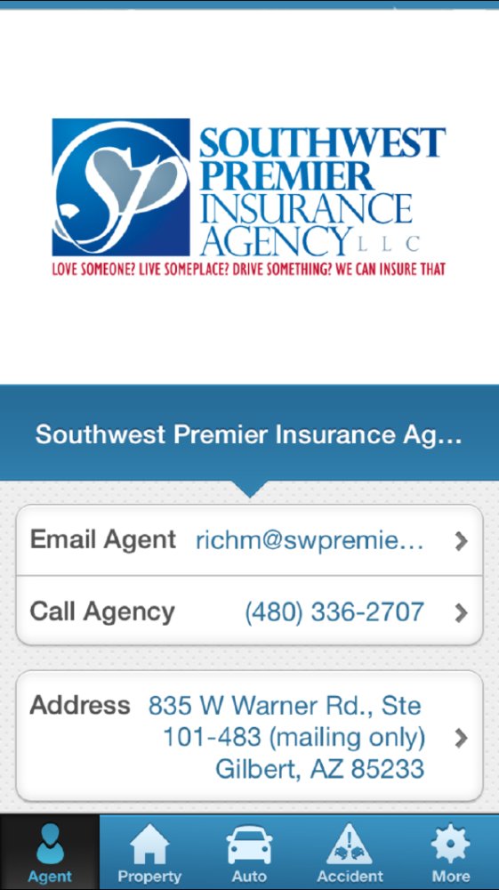 SWPremierIns's tweet image. Your #Gilbert Independent Insurance Agent has an app just like the big boys! #Insurelocal