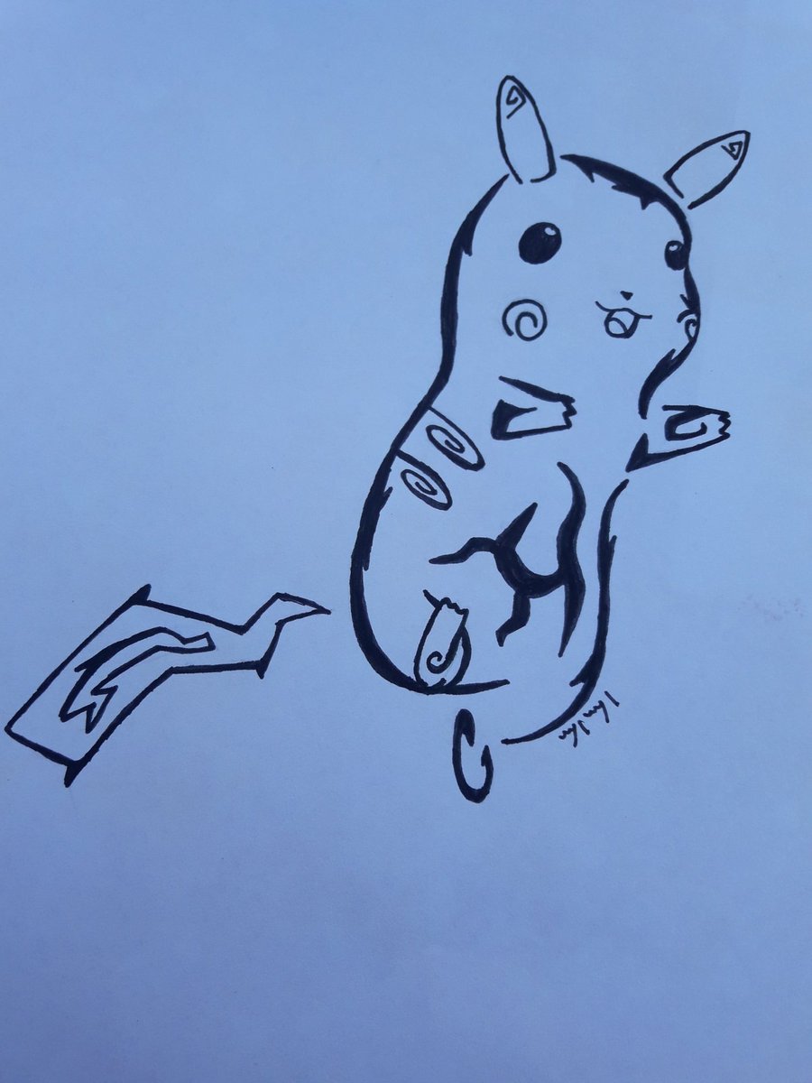 LegendofPokmon's tweet photo. Petit fan art 😊 #Pokémon #Pikachu #tribal #art #MarcClark :) https://t.co/jDmIxFUyVs