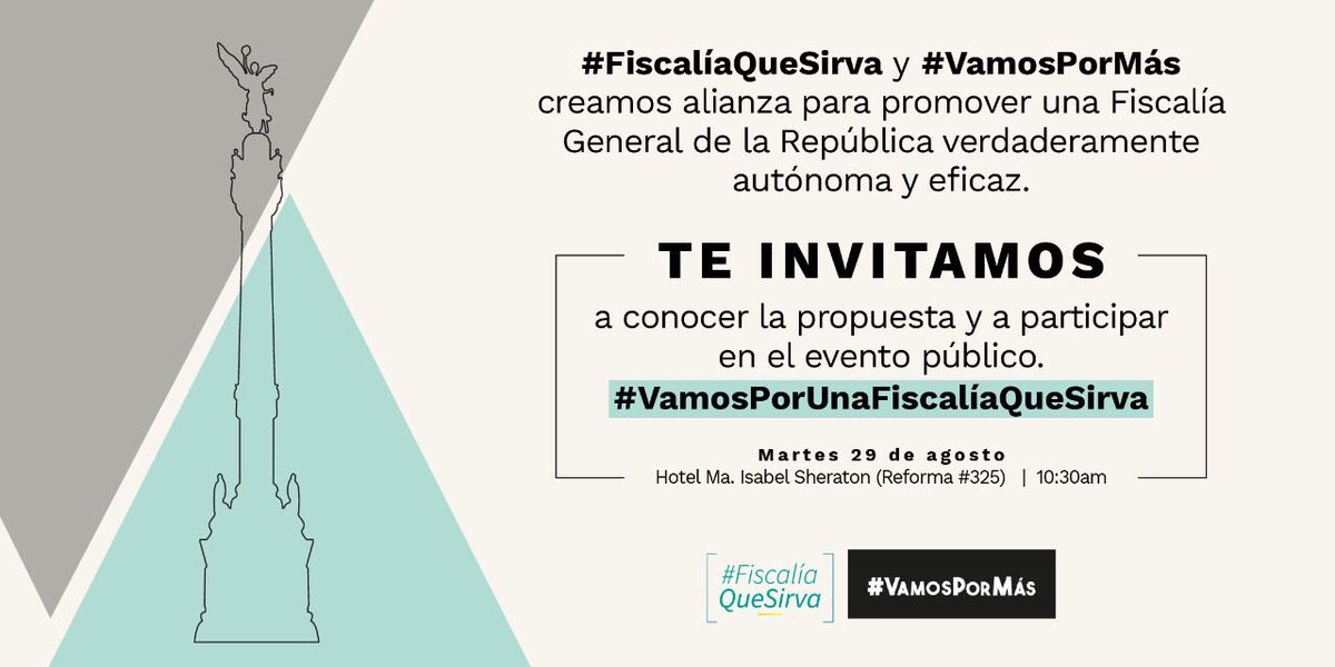Mañana #FiscaliaQueSirva y #VamosPorMas presentamos propuesta conjunta para avanzar hacia una Fiscalía autónoma y eficaz  | 10:30hrs
