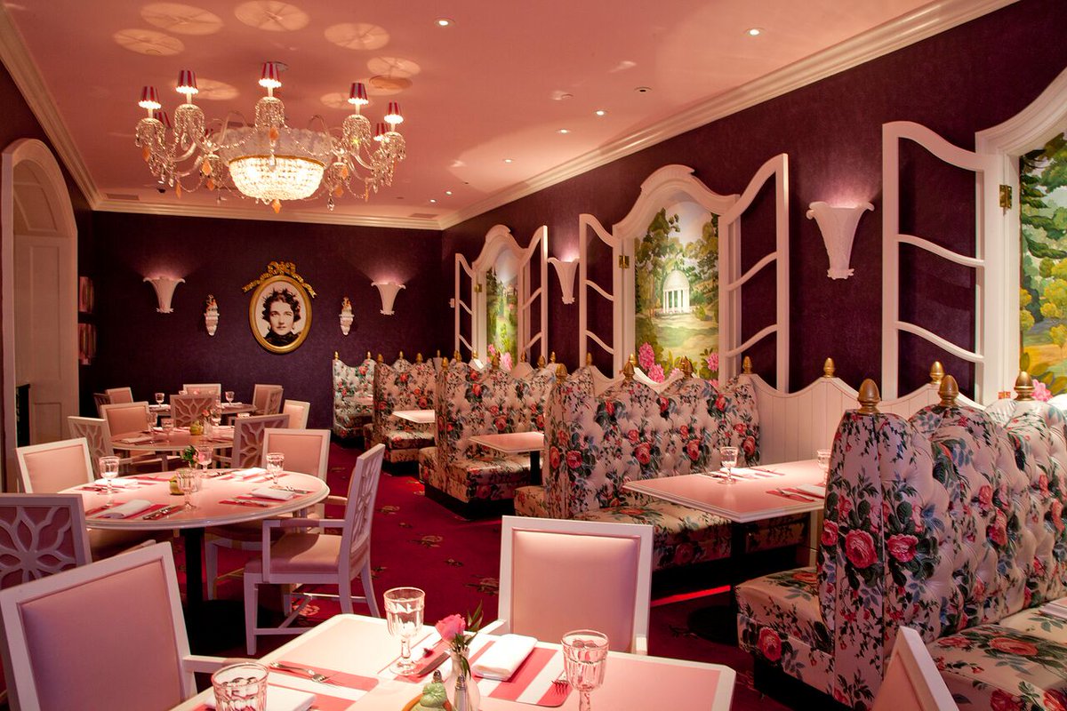 The_Greenbrier's tweet photo. Draper's at The Greenbrier 💕 Conceived as a bright and colorful tribute to Dorothy Draper. https://t.co/67DQXiowNN https://t.co/5WhkoTDleb