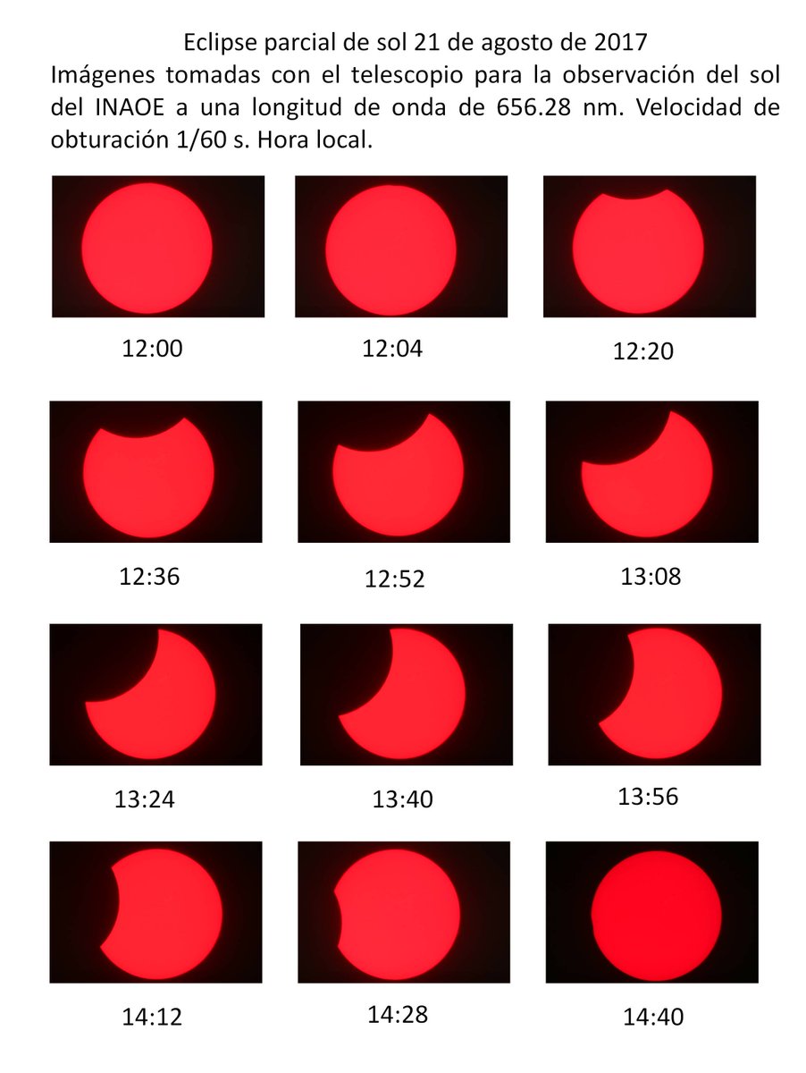 inaoe_mx's tweet image. Compartimos con ustedes estas imágenes del #EclipseSolar2017 tomadas por Dr. David Iturbe aquí en Tonantzintla. #FelizLunes