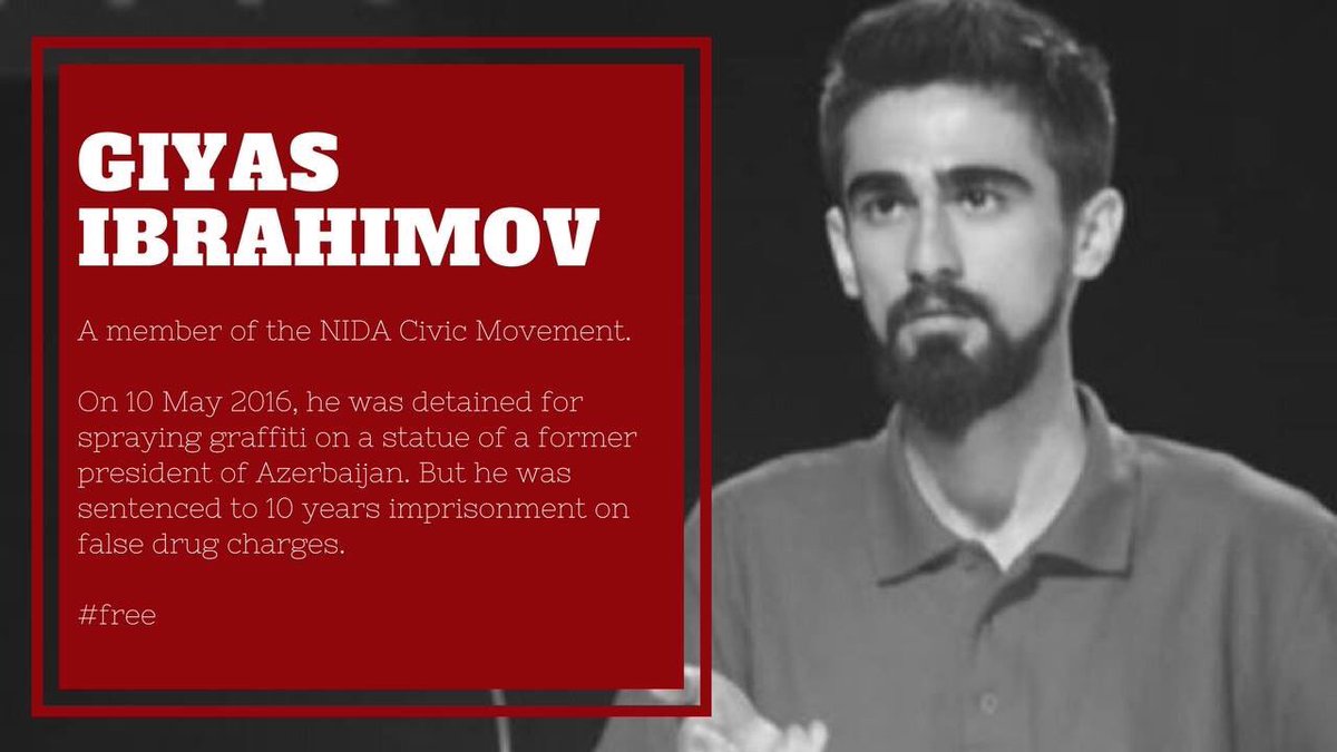 Elchin_Sh's tweet photo. #azadet #free #freeqiyas  #freebayram 

@StateDept  @opengovpart @PENamerican @USEmbassyBaku  @CommissionerHR @TJagland @stefanschennach https://t.co/3H4DqGlTcQ