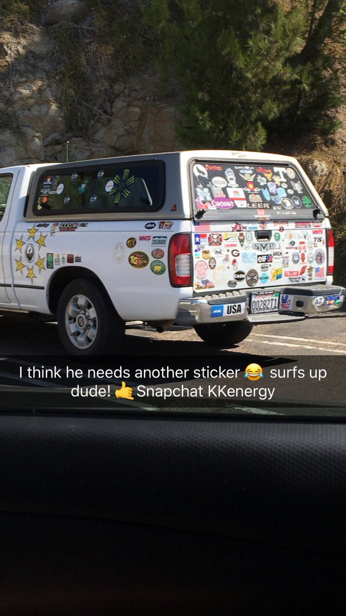 KAYSAMFAM's tweet photo. Your #money buys more stickers for my #truck 😂 #ThingsNotToSayToAPatient 🤓#thisishappening #Stickers #TruckArt #art #OnlyOnTwitter https://t.co/Rj2Zkdp5mD