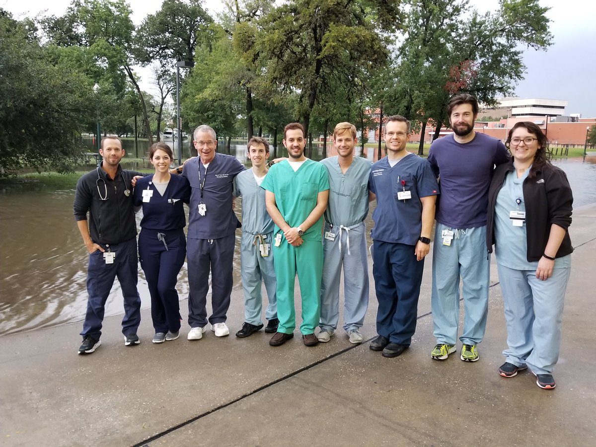 Many thanks to our "Ride Out Team" for holding down the fort as the #Harvey flood waters approached the ambulance bay