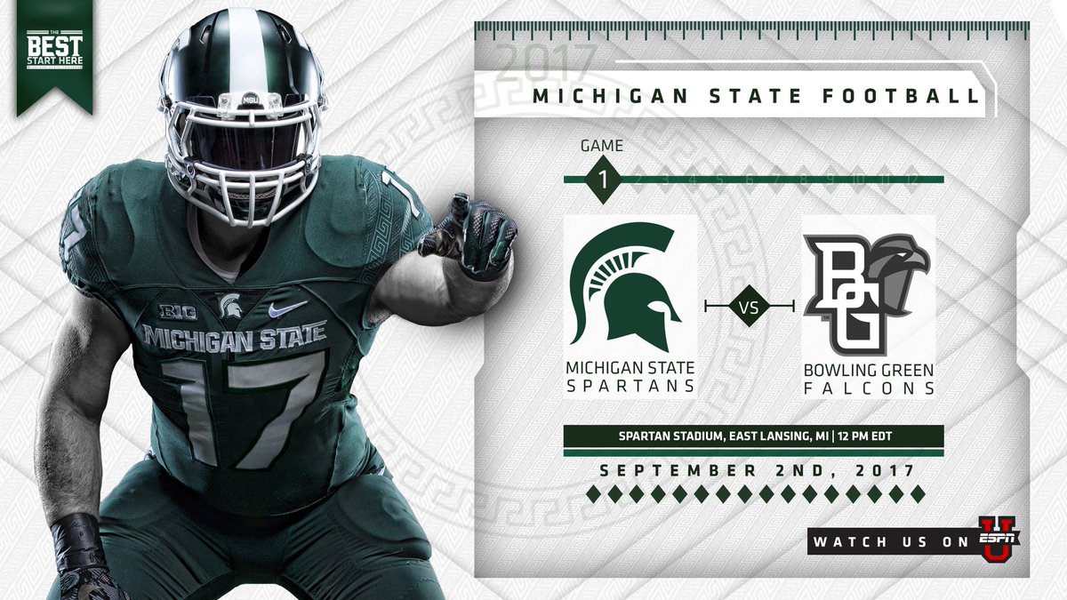 MSU_Football's tweet photo. See you Saturday! #TheBestStartHere #BeatBG https://t.co/SIRr0Wk0BJ