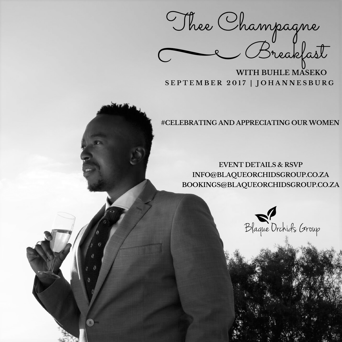 Blaque_orchids's tweet photo. ATTENTION LADIES. THIS ONE IS FOR U. RSVP DETAILS ON POSTER.
#TheeChampaigneBreakfast with @BooGy_M SEPTEMBER 2017 | JOHANNESBURG 🍷🍷🍷#CBWB https://t.co/wMGXdnus5r