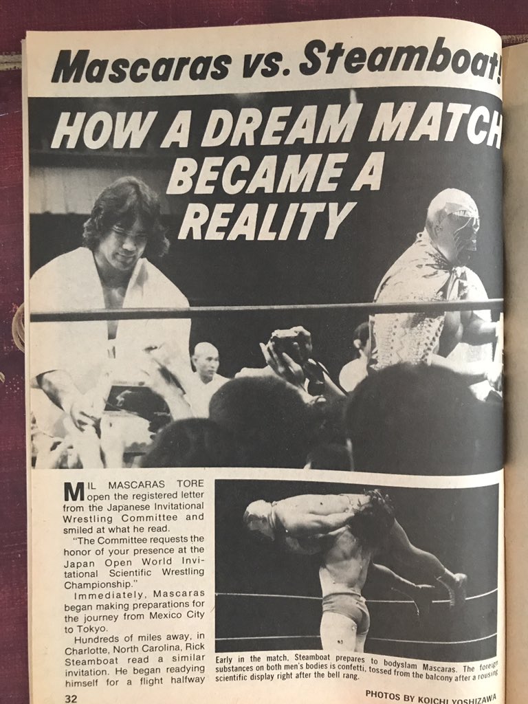 wrestlerweekly's tweet photo. @mikeleotis @ZeusKing_DARK @TommyWildfire @DavidBr25439805 @the__maskedman @superstar_III @MaskedSuper @Seven_Soldiers @OldWrestlingPic @JimValley @DLovesRasslin @JZ_Flair Absolutely! A great one! #MilMascaras #RickySteamboat @milmascarasmx @MILMASCARASREAL @REALSteamboat https://t.co/Hd5SbS5z5D
