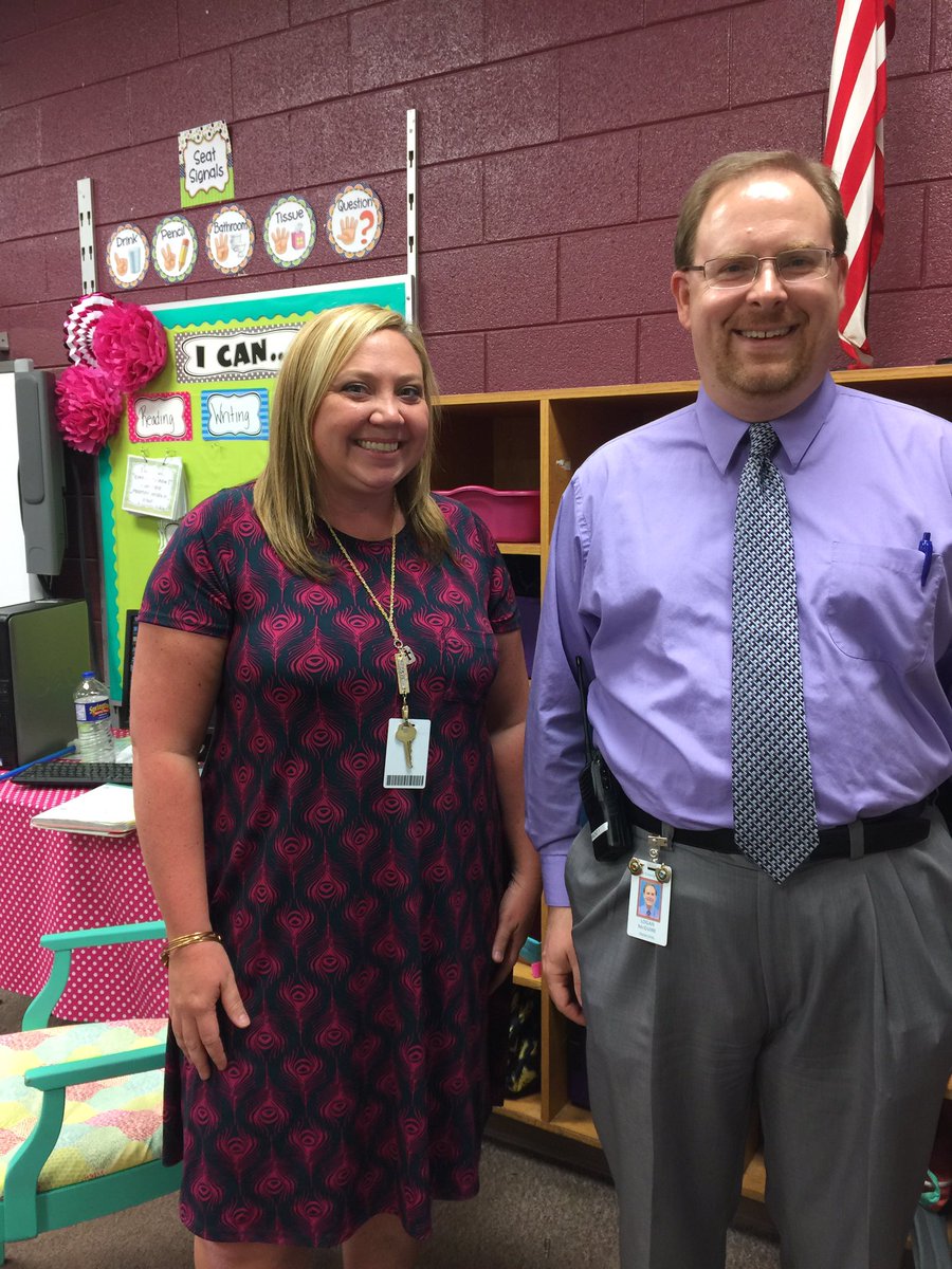 GastonSchoolsHR's tweet photo. Ms. Abernathy is having a great first day at Brookside!  #FirstDayGaston #GCSHR https://t.co/BpbfGU3Pg9