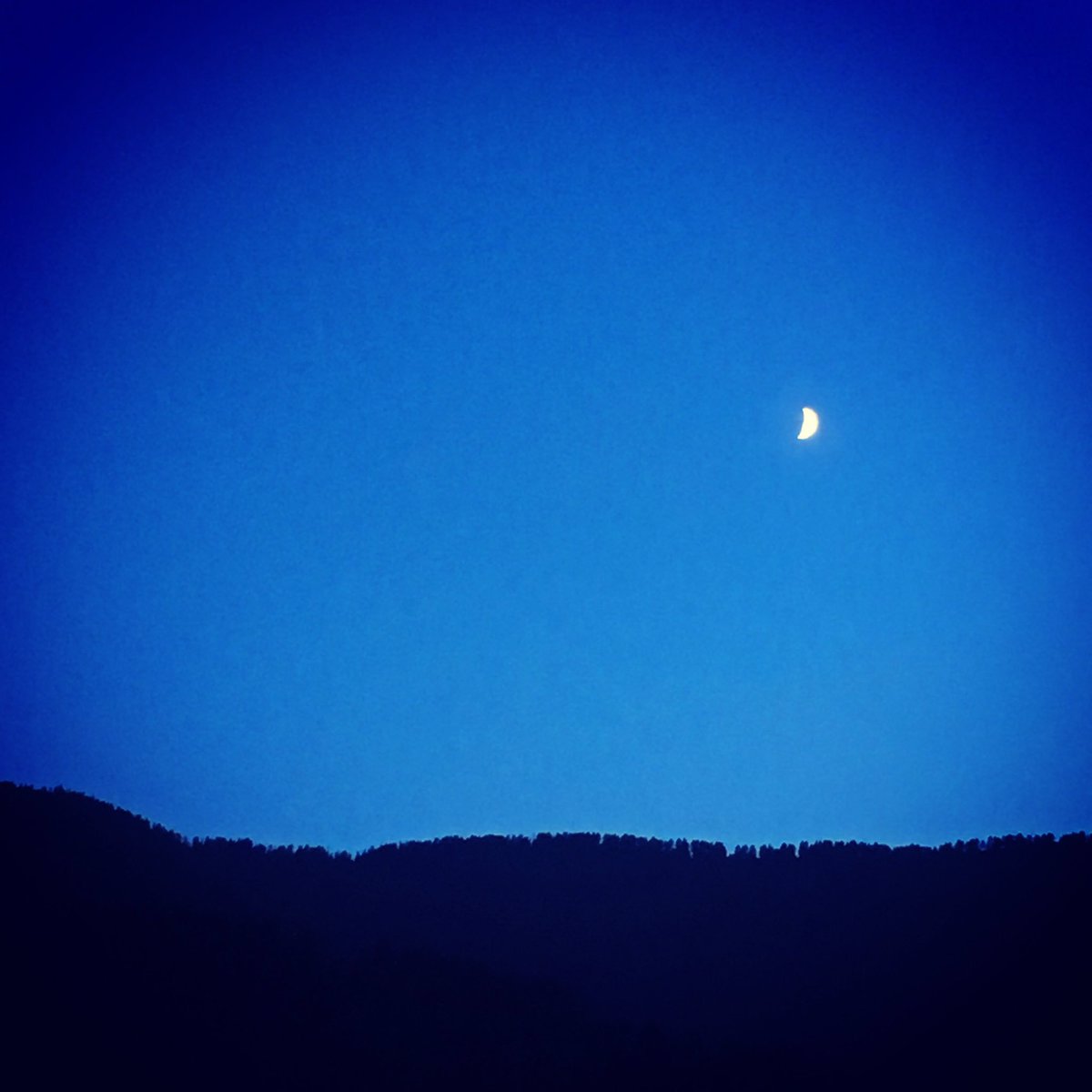 FrancyCarmi's tweet photo. #luna sola su nel #cielo...#azzurro #quasinotte #perdersinelbuio #serenità #südtirol #monguelfo #welsberg https://t.co/ucsykzdaWP