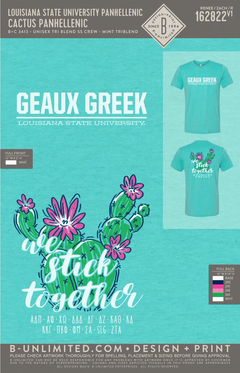 Can a girl ever have enough cozy shirts? The answer is no, of course not! Pick up your #geauxgreek shirt today! 🌵 b-unlimited.com/products/lsu-p…