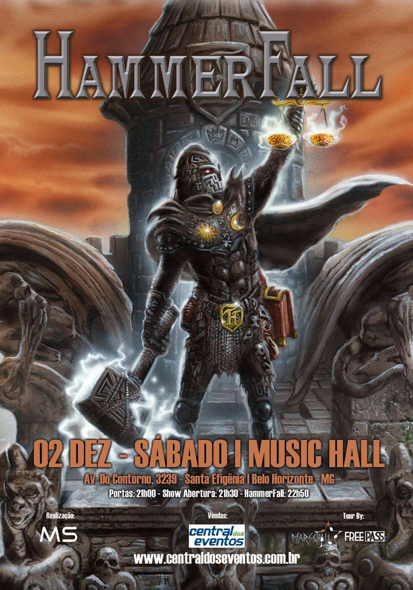HammerFall's tweet photo. Belo Horizonte, get your tickets here:
https://t.co/gMVLRxxoQa
#BuiltToTour2017 https://t.co/XqbDNPeo4r
