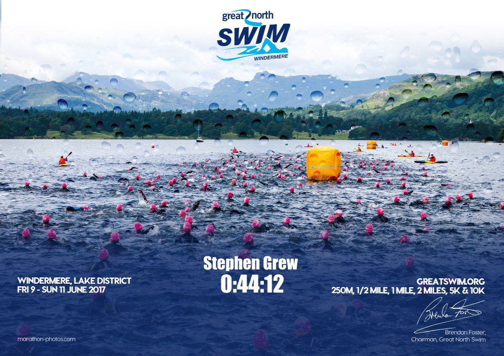 shepsan's tweet photo. 1mi, 2mi, 5km &amp; 10km #GreatSwimSeries2017 @Great_Swim mission accomplished https://t.co/iEzR2xBb5N
