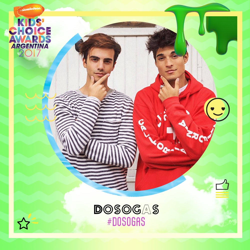 NickelodeonLA's tweet photo. ¡Si @Dosogas son tus favoritos no dejes de votar! ✅✅ Pueden estar en la final si usas #Dosogas #KCAArgentina en todos tus tuits 🔁💚📱 https://t.co/qlXfW0e4jC