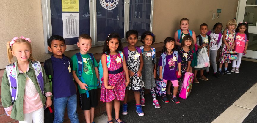 UpperMerionSD's tweet photo. The Class of 2030 rolled into Roberts today! What a great first day for the Kindergarten students at Roberts. #umasdfirstday https://t.co/5Fw4tQTU1u