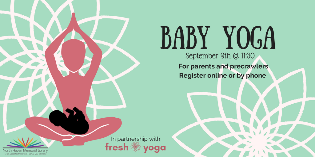 There is still room for precrawlers and caregivers at Baby Yoga this Saturday 9/9 @11:30. Registration is required