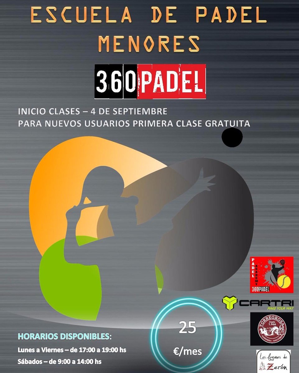 360padelelche's tweet photo. Te apetece que tus hijos entrenen y se diviertan practicando #padel?Elige #360padel. Más info por teléfono ó whatsapp 660 830 840 🎾 https://t.co/Sn8sGOR6wT