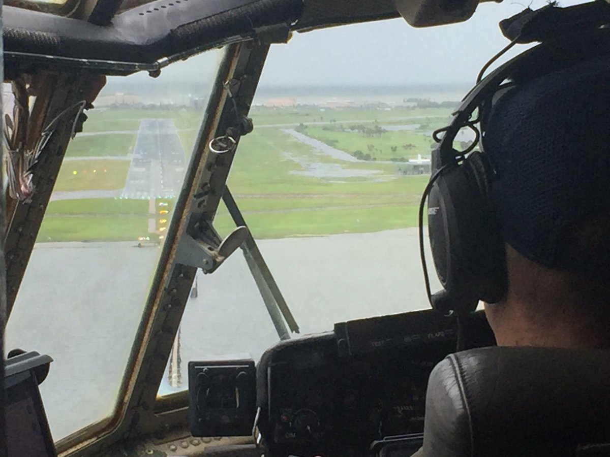 srobertsontv's tweet photo. Just touched down with #NationalGuard at Scholes International Airport in Galveston. #C170 loaded w/troops and gear. #wfaa #HurricaneHarvery https://t.co/1yBT0aFQIJ