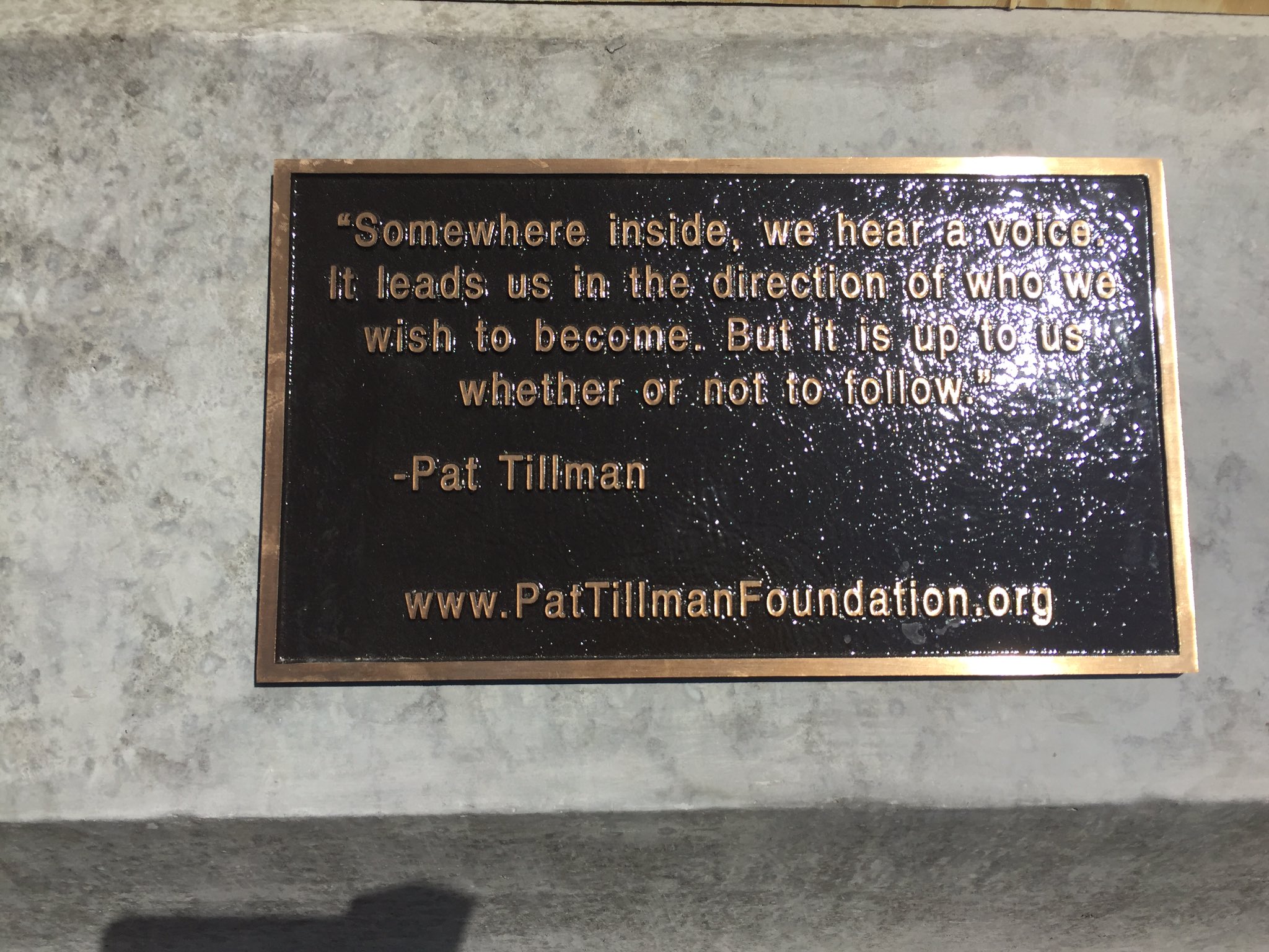 Somewhere inside, we hear a - Pat Tillman Foundation