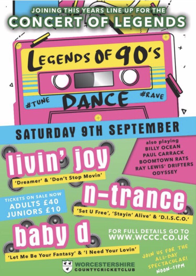 WIN FOUR FREE TICKETS to our Concert of Legends at New Road on Saturday 9th September! Simply RT this tweet to enter #WorcestershireHour