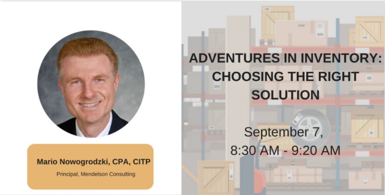 HandiFoxUS's tweet photo. @MendelsonConsulting explains basic vs. advanced inventory needs at @AccountexUSA. Stop by booth 437 to see how #HandiFox addresses them https://t.co/TxieIdSXRA