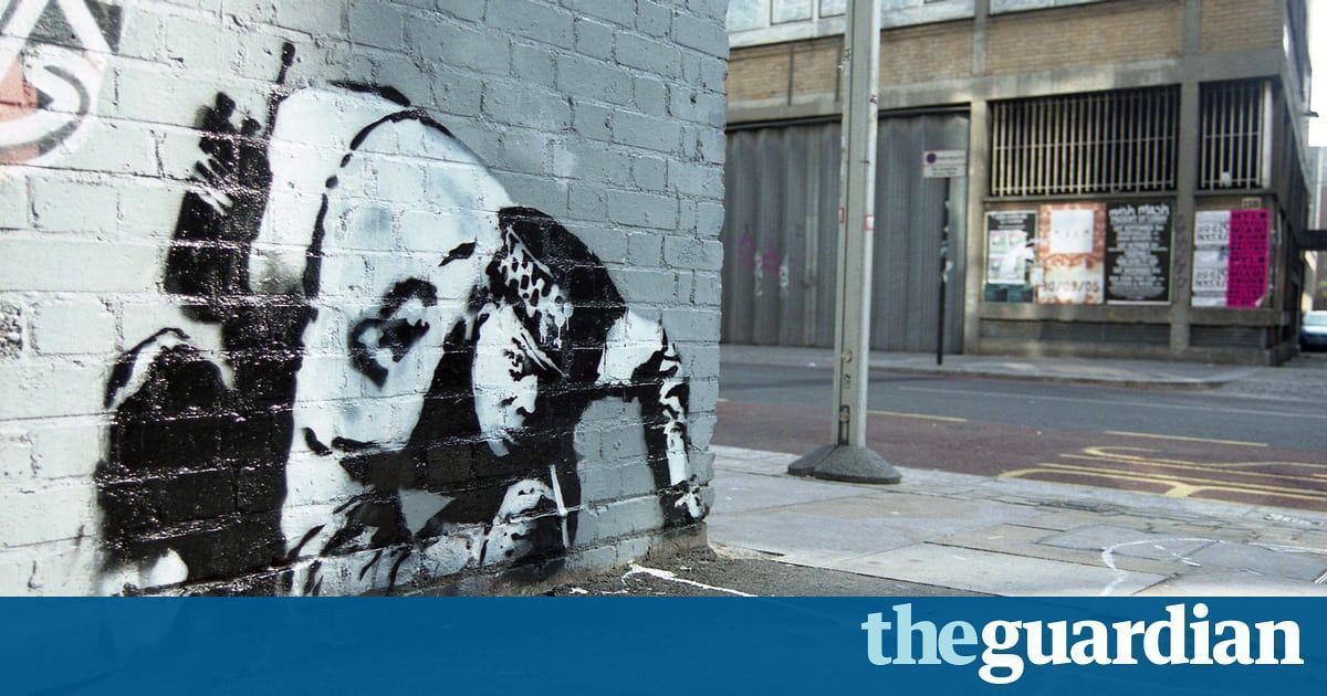 artnet's tweet photo. Long-lost Banksy artwork has been recovered and will be unveiled October 5. Read more on  @guardian https://t.co/MUQUjIyoXo https://t.co/c8pkYj19Ee