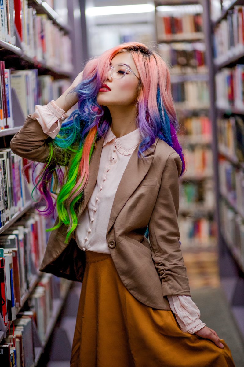 Librarian vibes in <a href="/ModCloth/">ModCloth</a> #ad Loving their fun clothing for every BODY 💕 #ModClothSquad Peep my new blogpost - hieucow.com