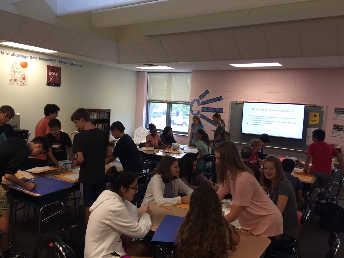 JesseHGore's tweet photo. Who wants the listen to the teacher talk at you for the first day??? We don't! #4CsInAction #ClassHashtag #ClassSymbol @DDMSDragons https://t.co/6DVcMFThks