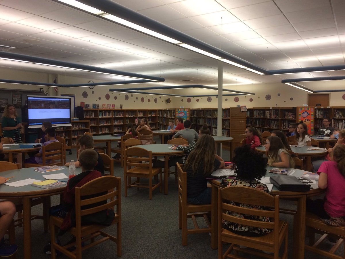 My language arts class thanks <a href="/HMJHS_Library/">Hopewell JHS Library</a> Mrs. Lash for the refresher course! Happiness = checking out books on the third day of school!