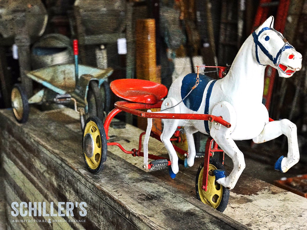 And we're off to the races 🐎 🏁 #coolfinds #coolstuff Only at #Schillers #TriAng #X15 #vintagepedals #pedalcars #horseandbuggy #barnfinds