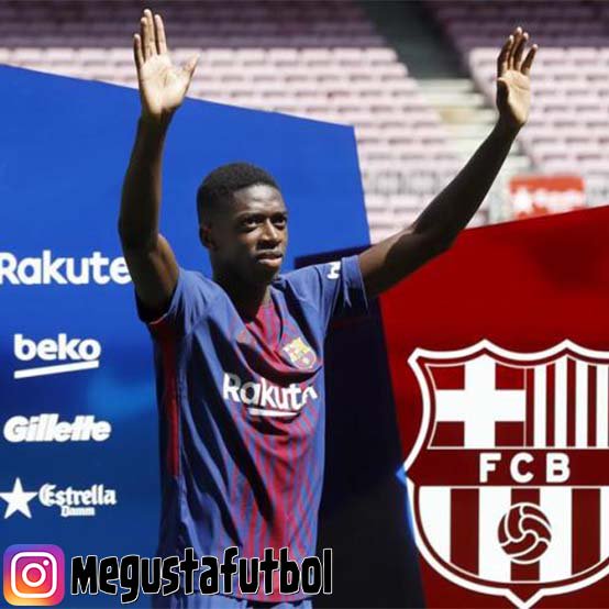 MeGusta__Futbol's tweet photo. Dembélé ya es oficialmente jugador del #FCBarcelona 

#DembeleDay #DEMBELE11 #dembeleblaugrana #FCBlive #Fichajes https://t.co/0XEzpSQAJg