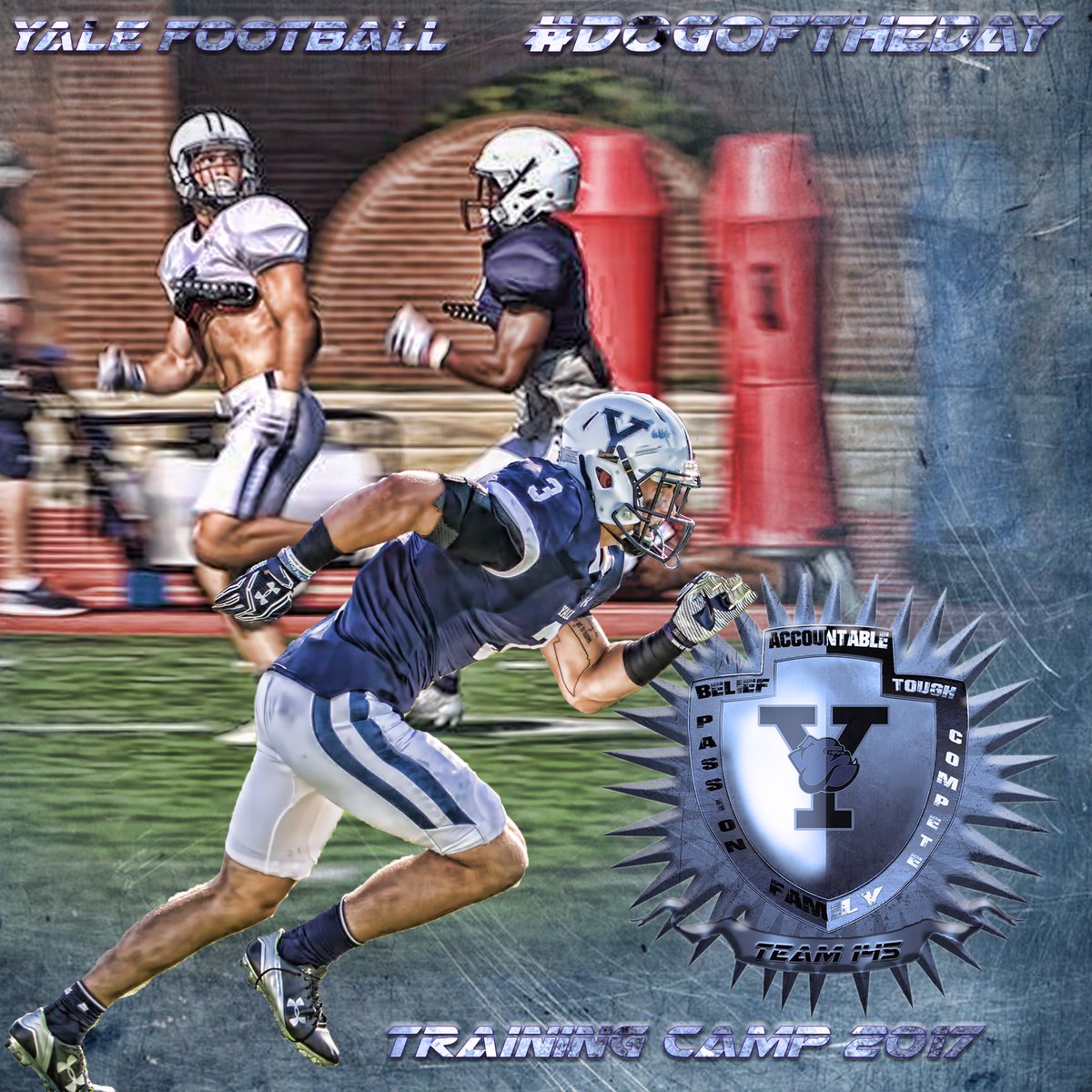 yalefootball's tweet photo. Congrats to Ross Drwal making big plays today and earning #DogoftheDay!!
#BulldogBuilt #ELI18 https://t.co/S2pg1nlFXq