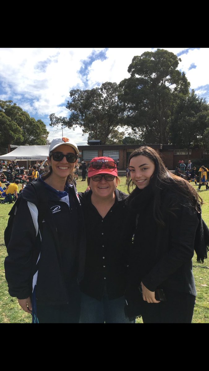 At Year 3-6 Soccer Gala Day. With two ex students who are now teachers. The Weelya connection! <a href="/SSCommunicate/">Santa Sabina College</a>
